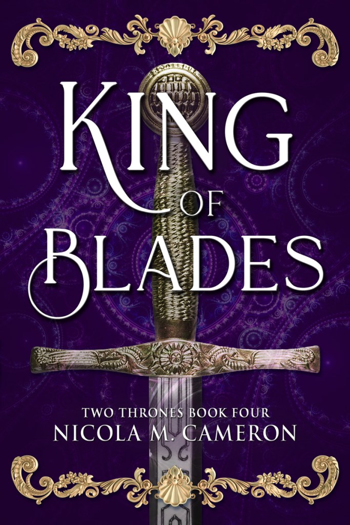 Cover art for the fantasy romance novel King of Blades by Nicola M. Cameron